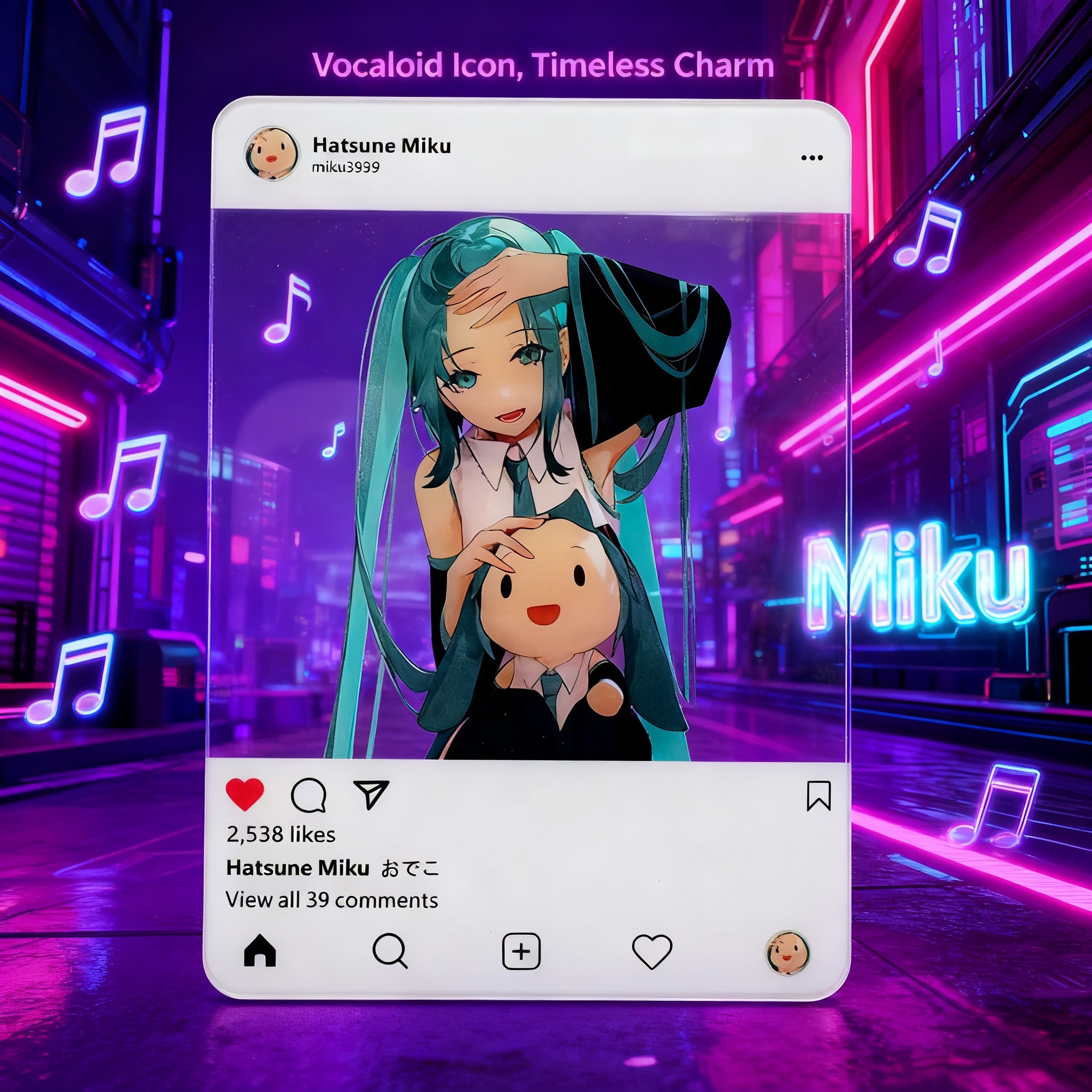 Premium Anime Merchandise - Premium Hatsune Miku Cute 3 Inch