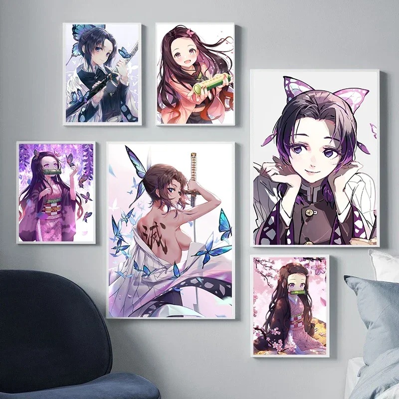 Anime Merchandise Posters - 1pc frameless Demon Slayer Anime Poster