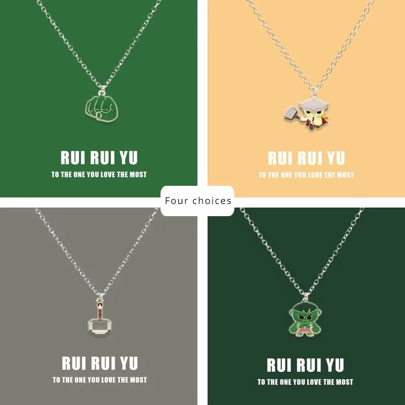 Anime Merchandise For Men - Marvel The Avengers Necklace Anime Figure