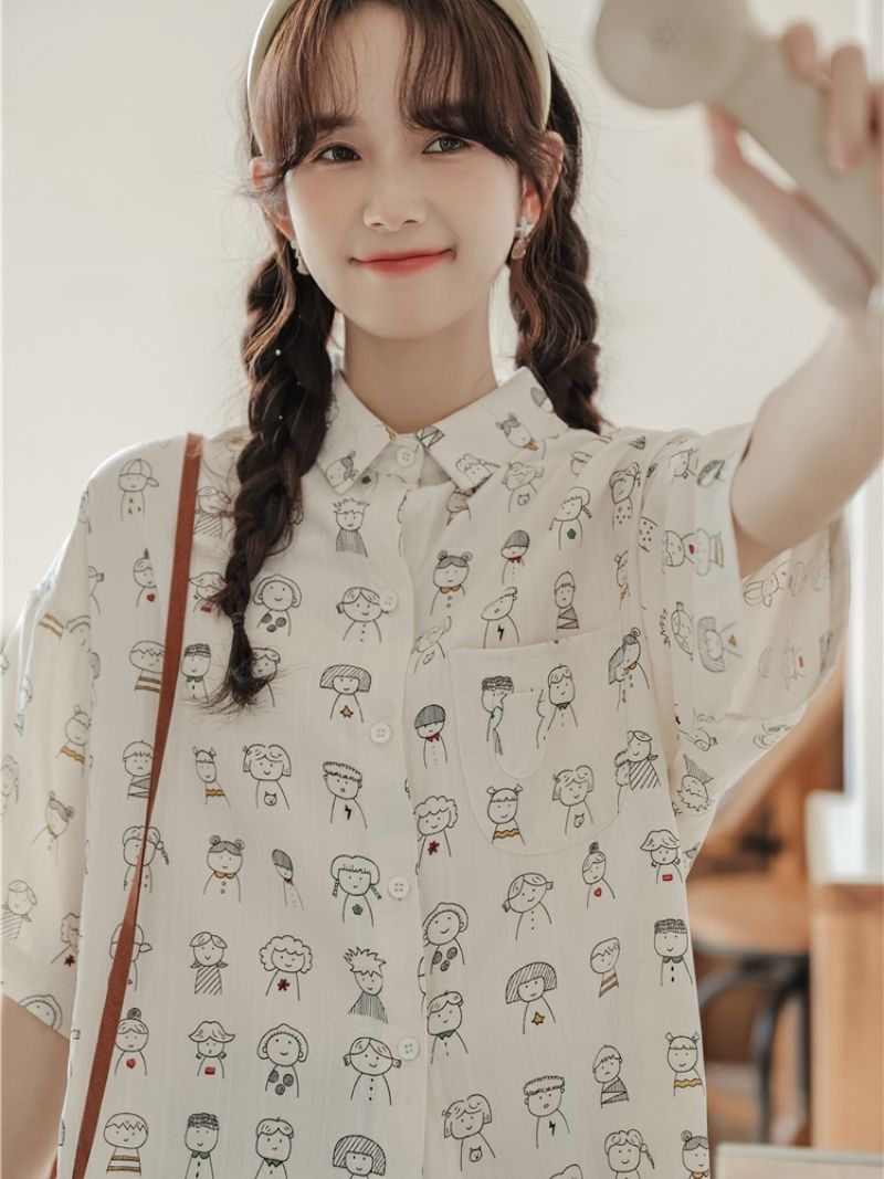 Harajuku Lovely White Cartoon  - Anime Merchandise For Women review and price