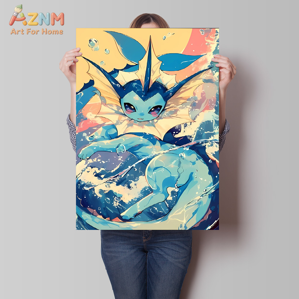 AZNM Pokemon Vaporeon Squirtle - Anime Merchandise Posters review and price
