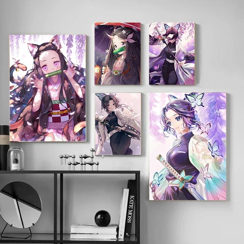 1pc frameless Demon Slayer Ani - Anime Merchandise Posters review and price
