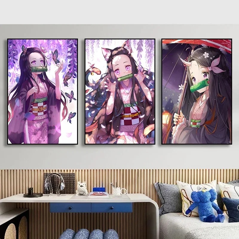 1pc frameless Demon Slayer Ani - Anime Merchandise Posters review and price